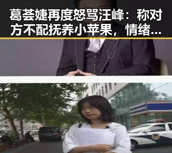 葛荟婕再度怒骂汪峰：称对方不配抚养小苹果，情绪激烈